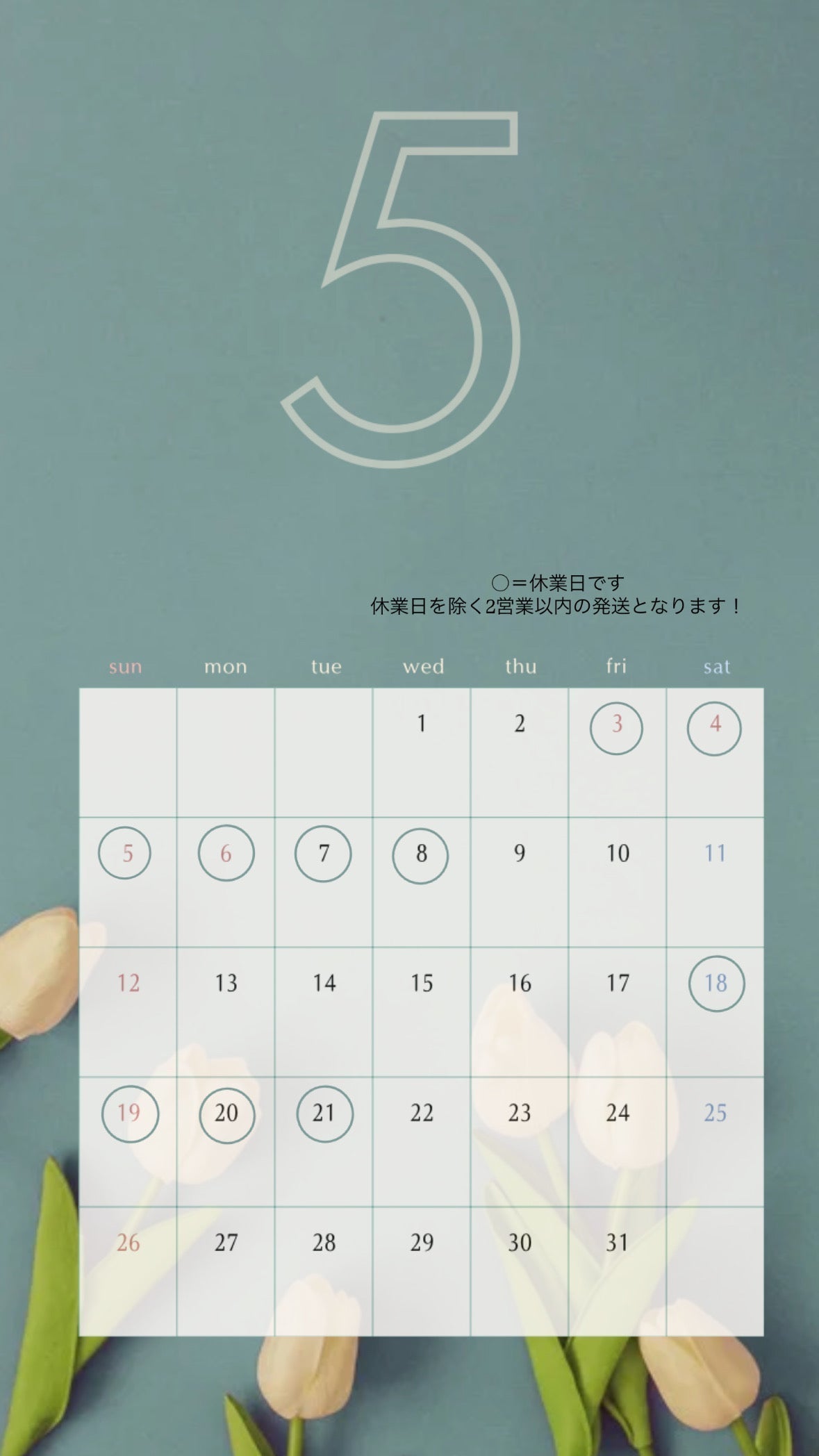 5月の予定