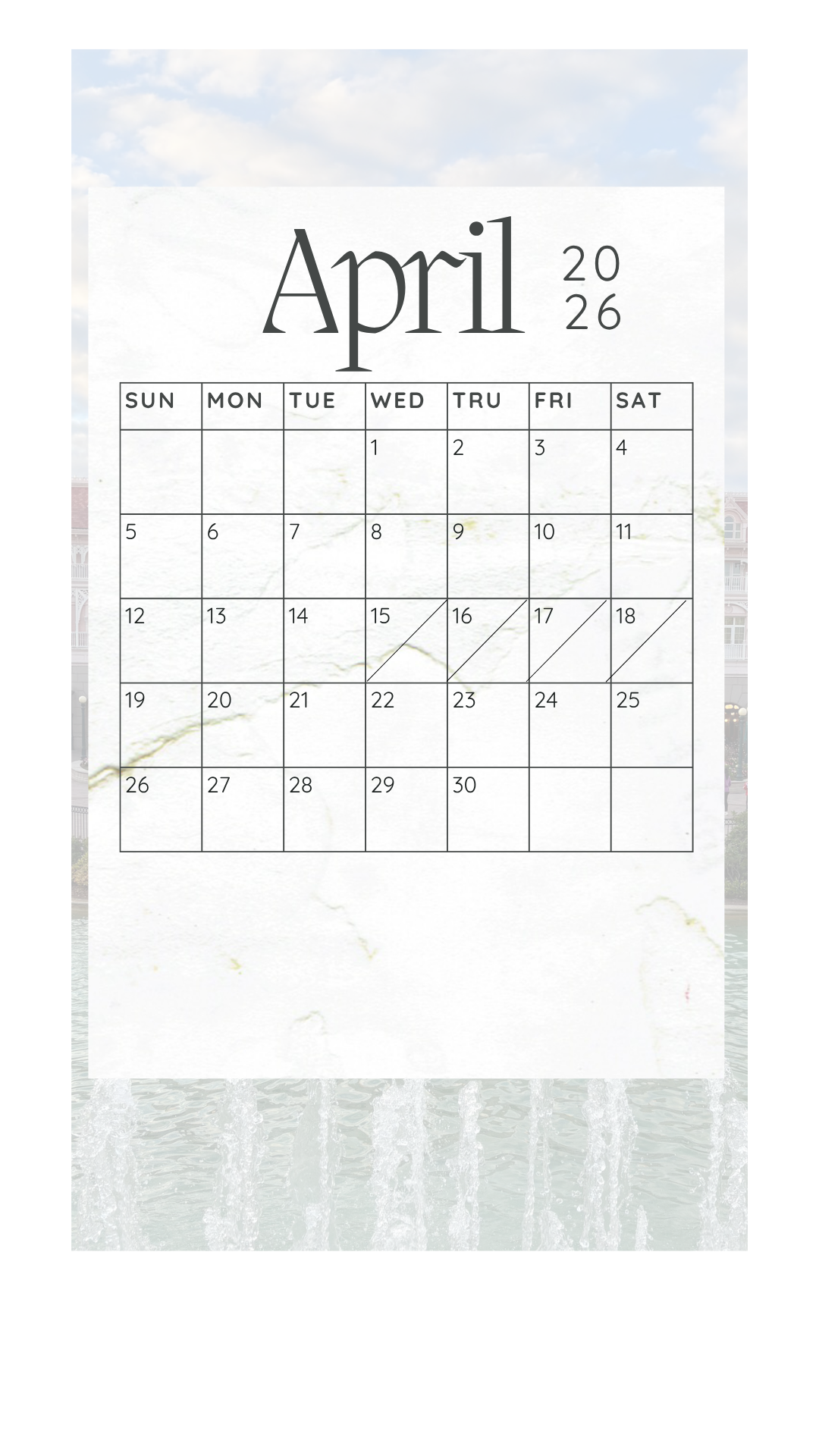 4月の予定