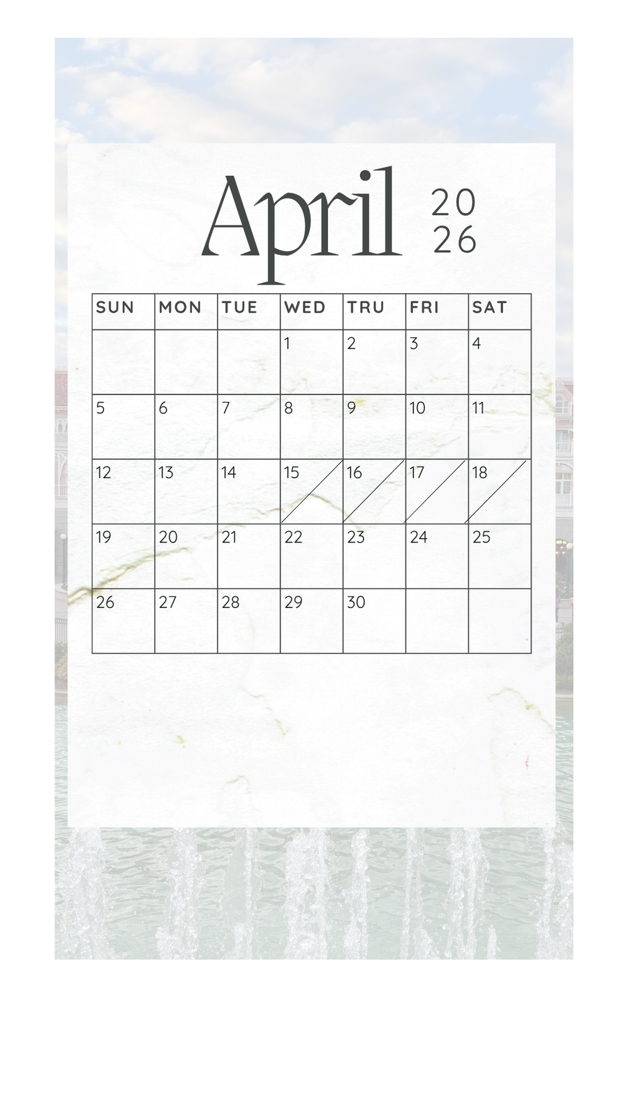 4月の予定